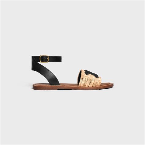 celine flat sandal|Celine sandals raffia summer 2024.